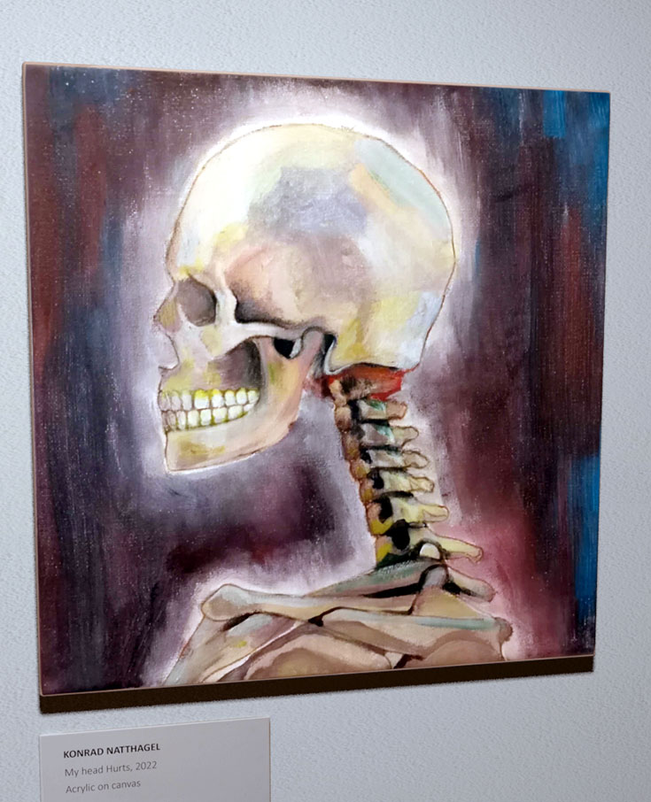 'My Head Hurts' 2022 Acrylic on canvas. SOLD