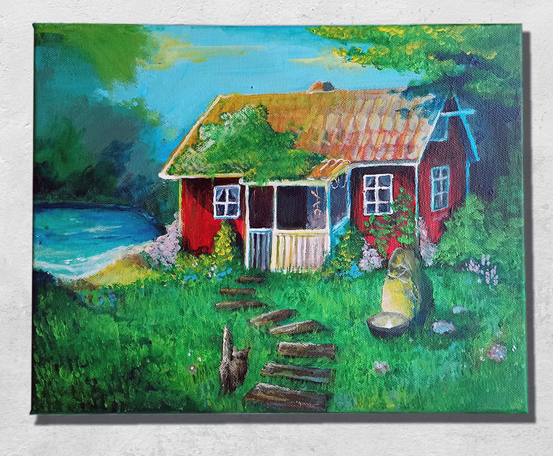 House, 2021, acrylic on canvas